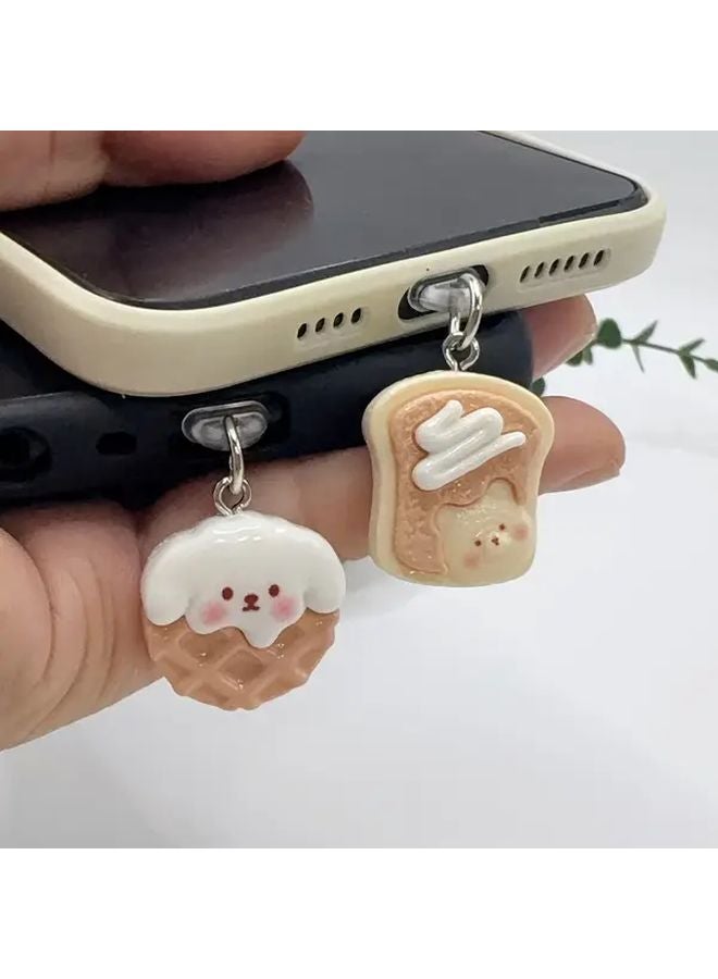 Sushi Puppy DIY Resin Cartoon Cookie Animal Phone Dust Plug For Iphone 5 14 Pro Max - Image 5